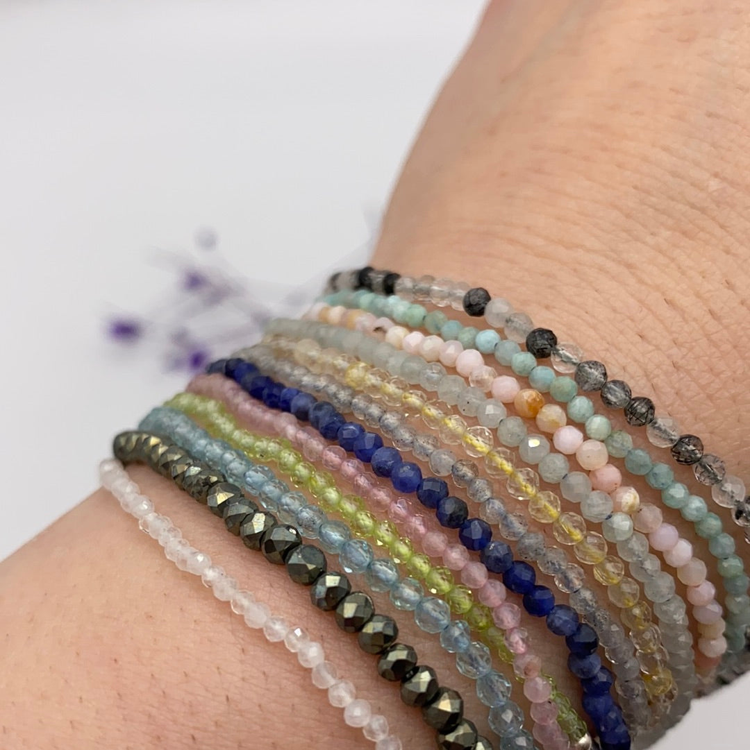 2mm Delicate - 925 Sterling Silver Facet Bracelets - Adjustable