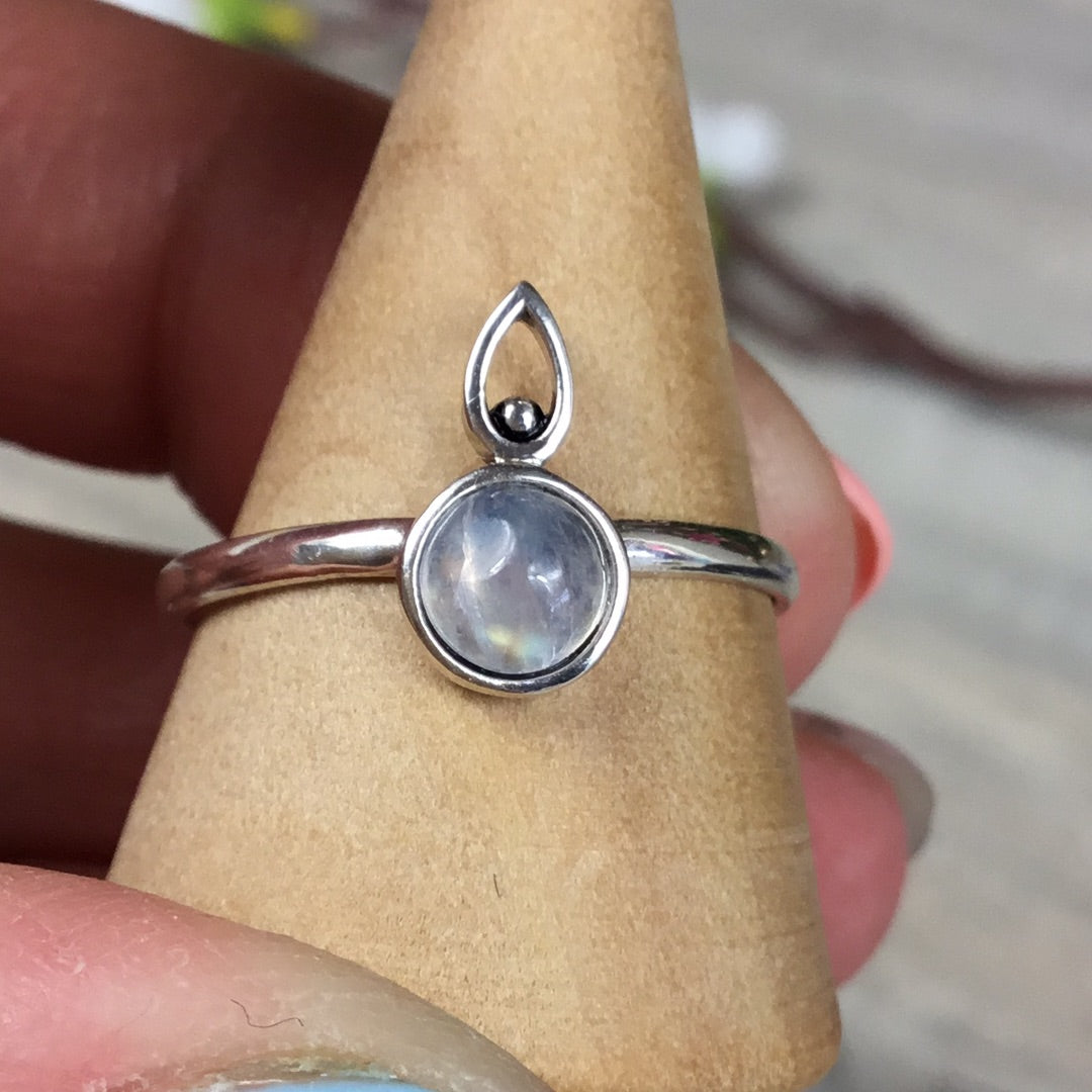 Goddess Moonstone Ring - 925 Sterling Silver