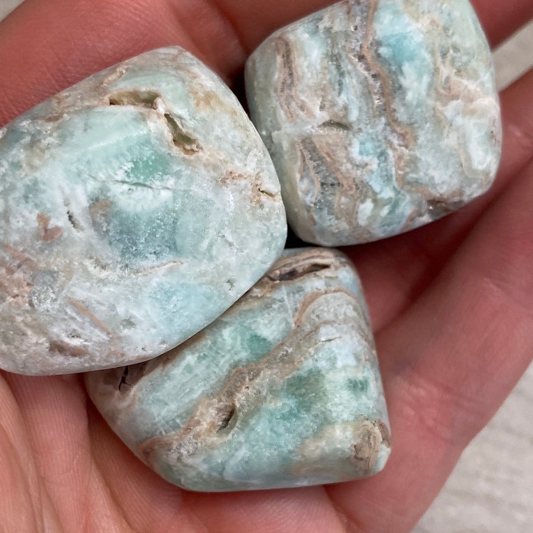 Blue Caribbean Tumblestone