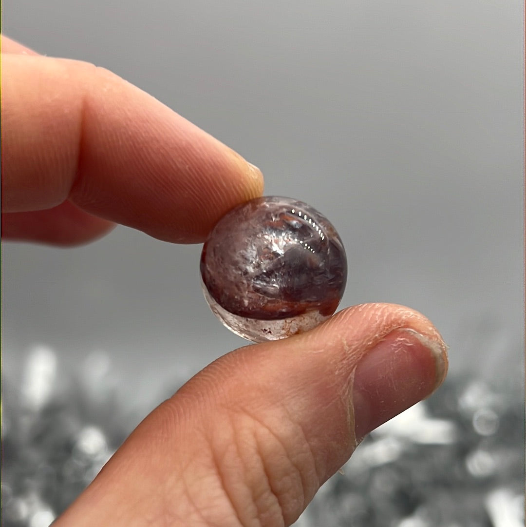 AA Mini Fire Hematoid Quartz Sphere - 16mm