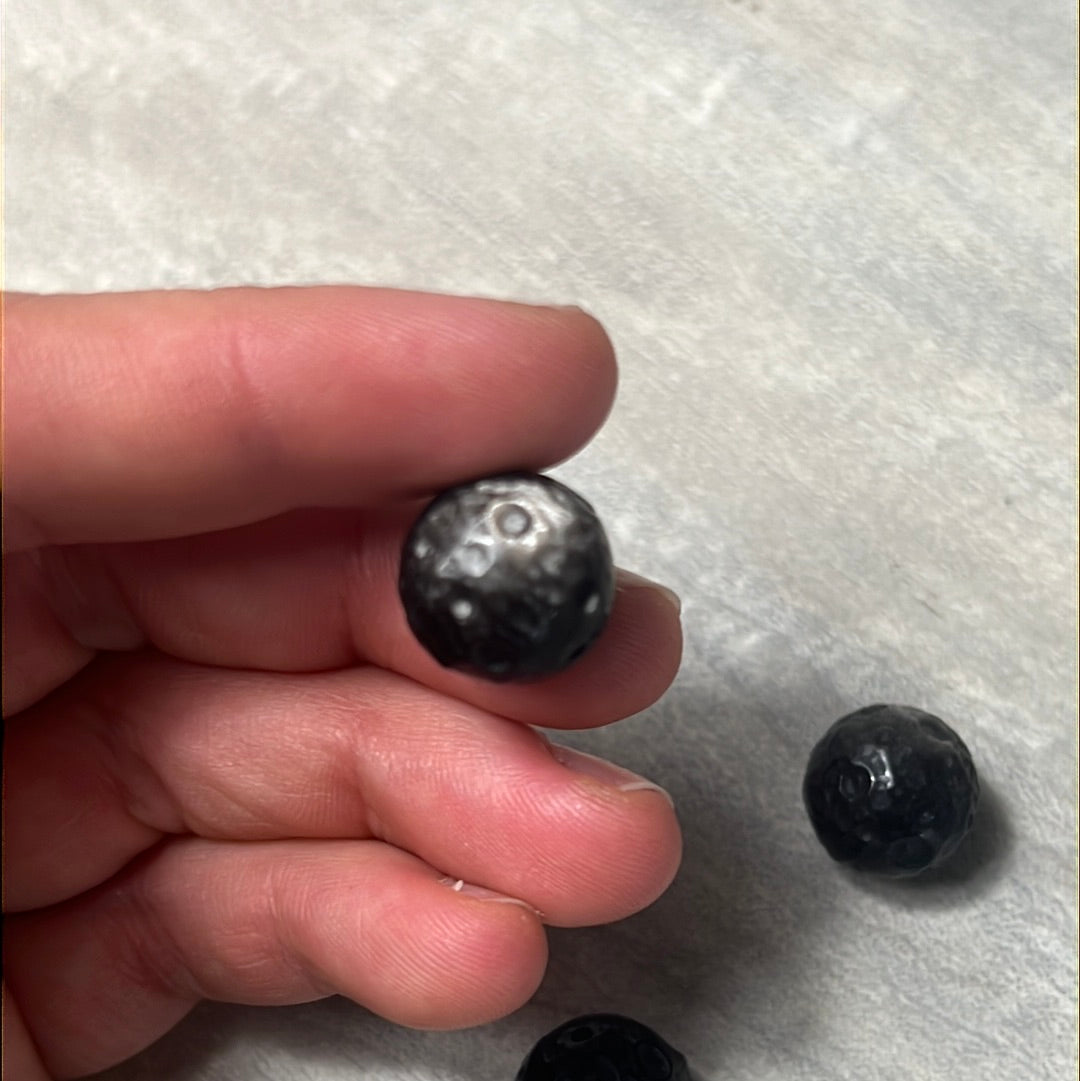 Mini silver sheen obsidian moon