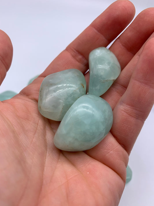 Prehnite polished tumble tumblestone