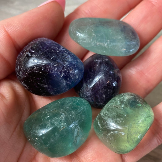 Fluorite - tumble tumblestone
