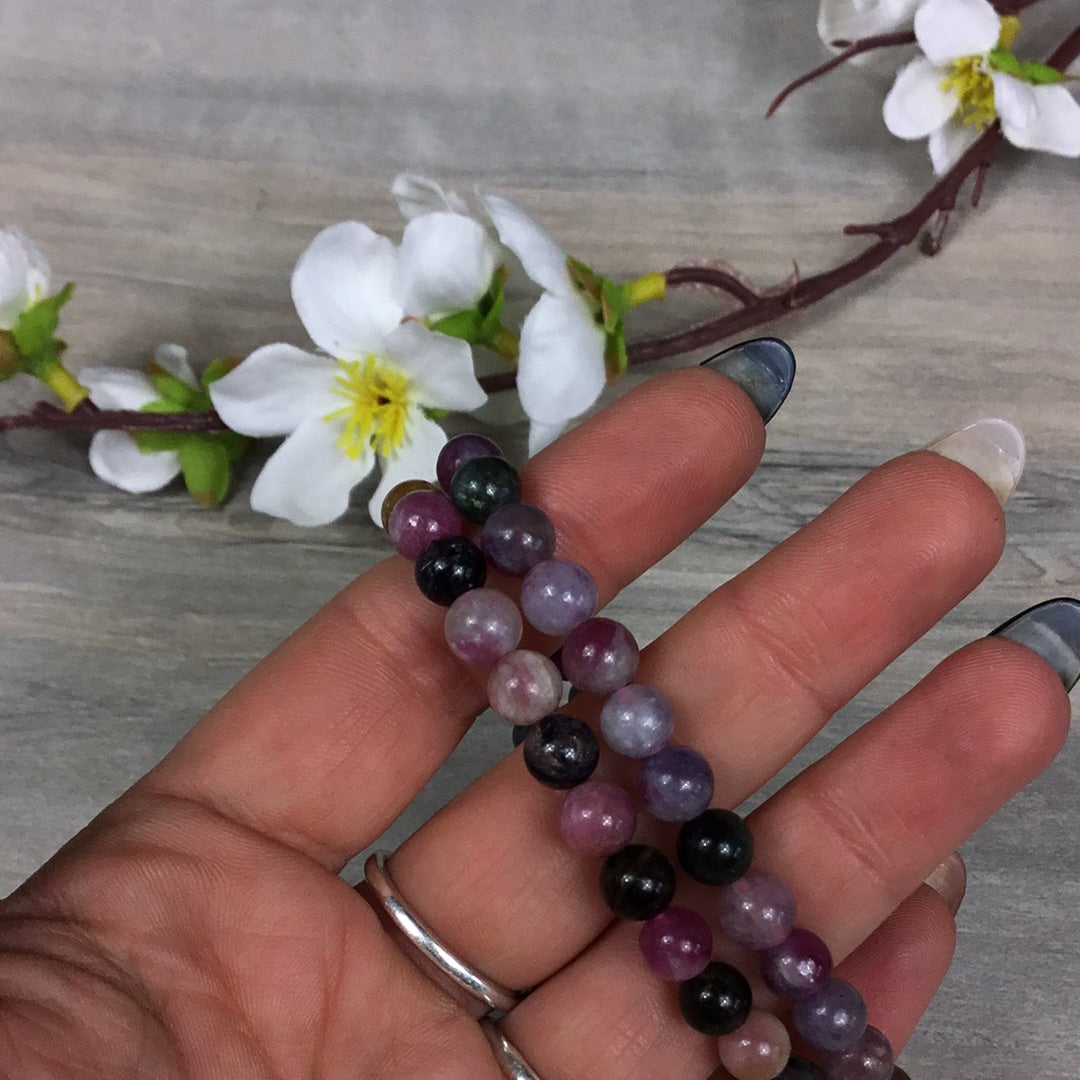Watermelon mix tourmaline 6mm Bracelet