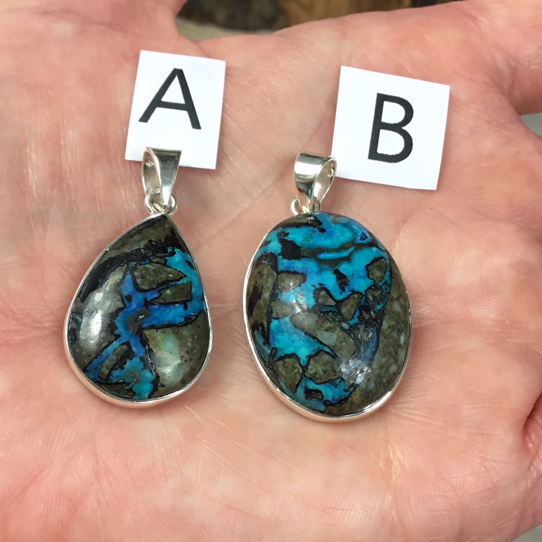 Neon Apatite 925 Sterling Silver Pendant RARE