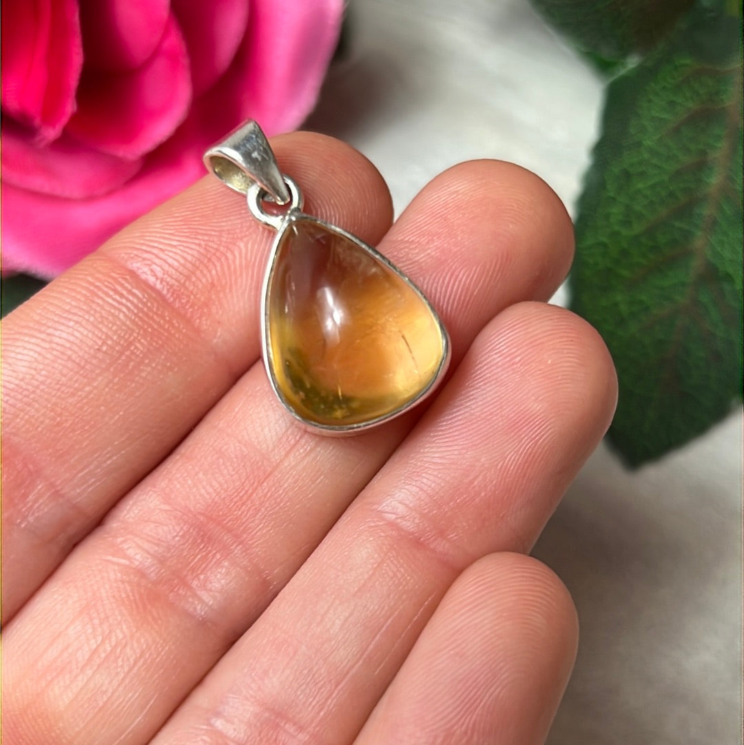 Citrine 925 Sterling Silver Pendant