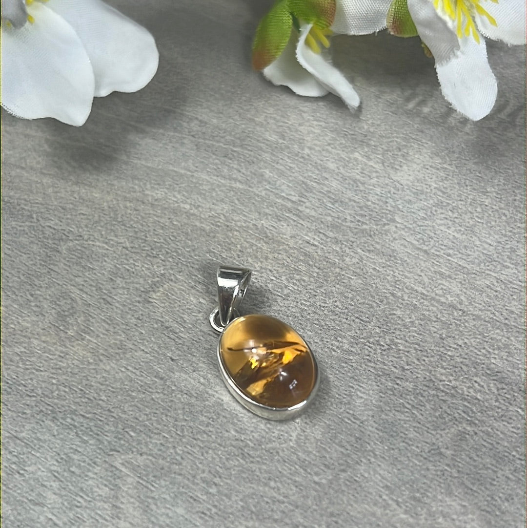 Citrine 925 Sterling Silver Pendant