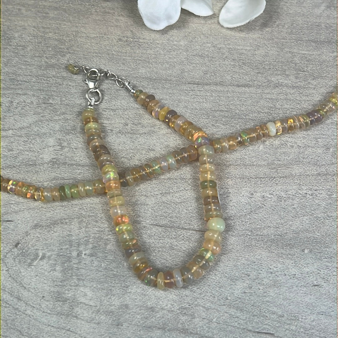 Ethiopian Opal Bracelet Sterling Silver 925