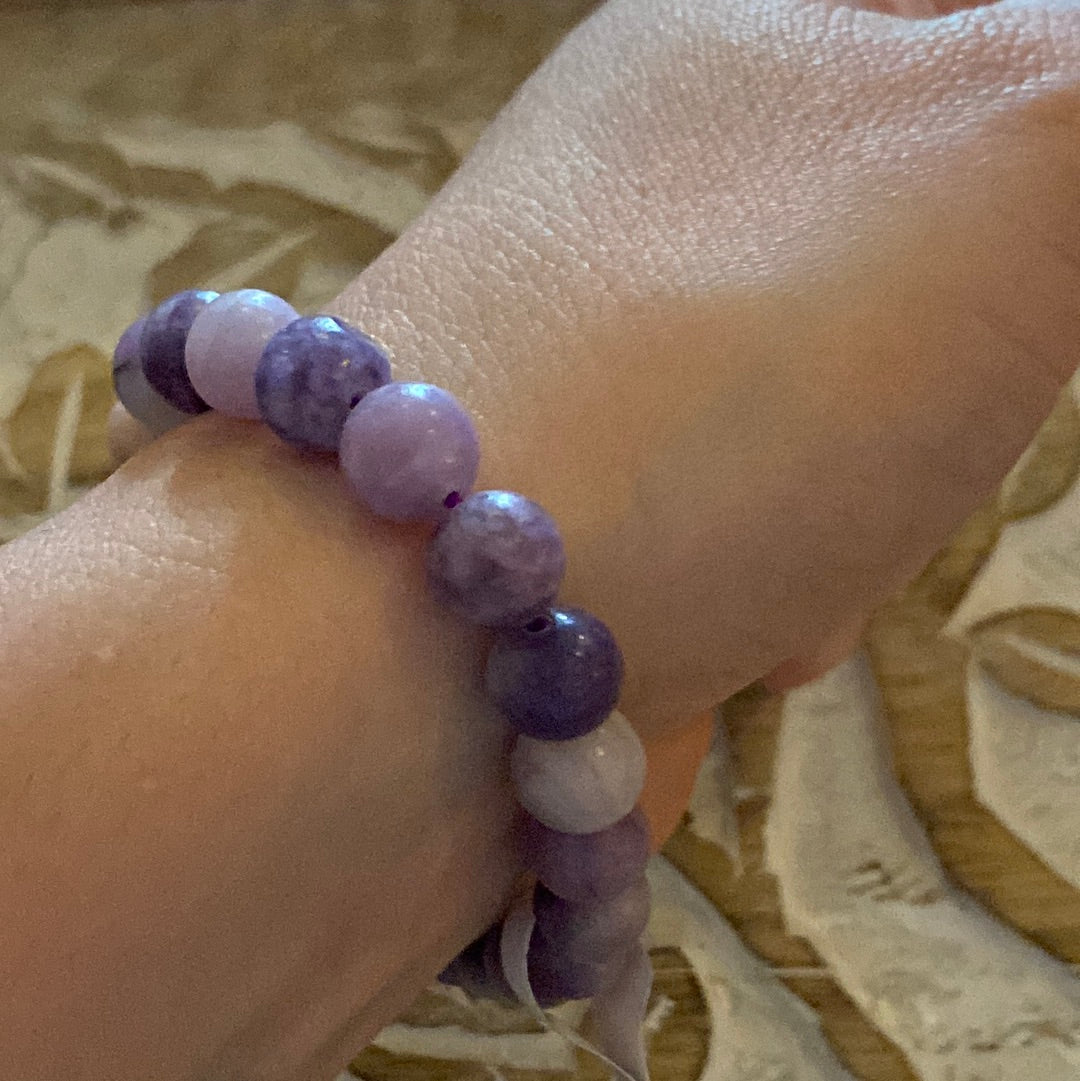 Lepidolite Bead Bracelet - 8mm