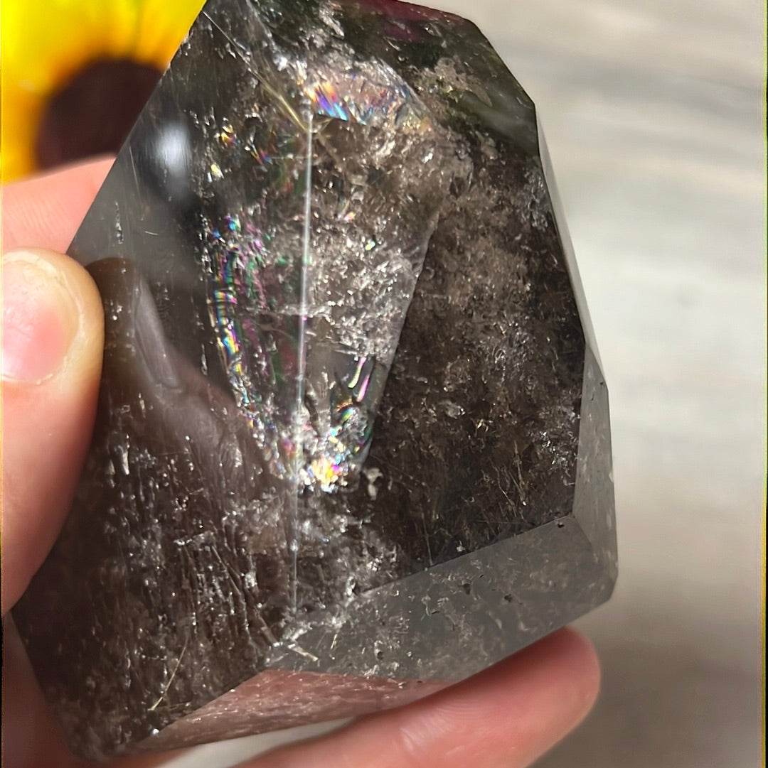 Smoky Rutile Rutilated Quartz Freeform A Grade