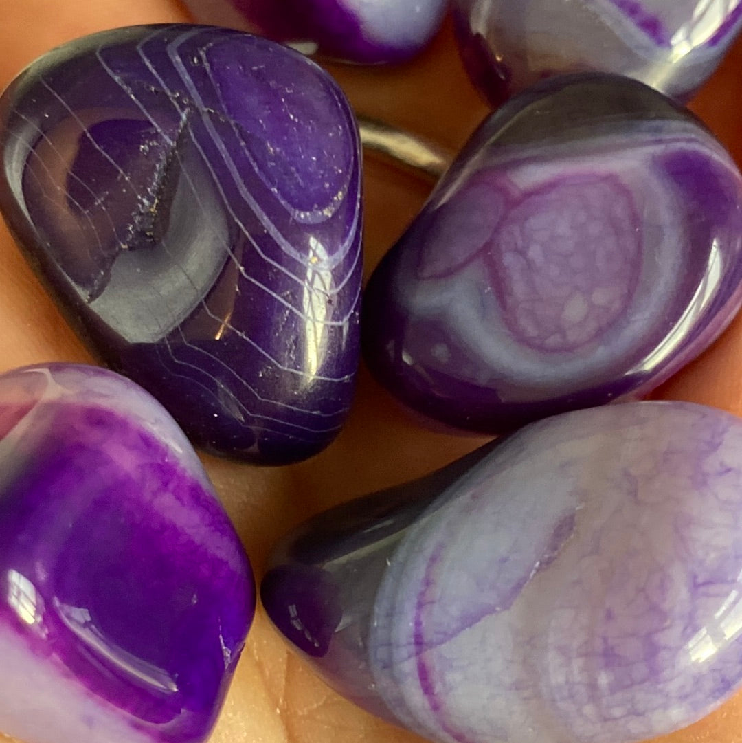 Purple banded agate - Tumblestone Tumbles