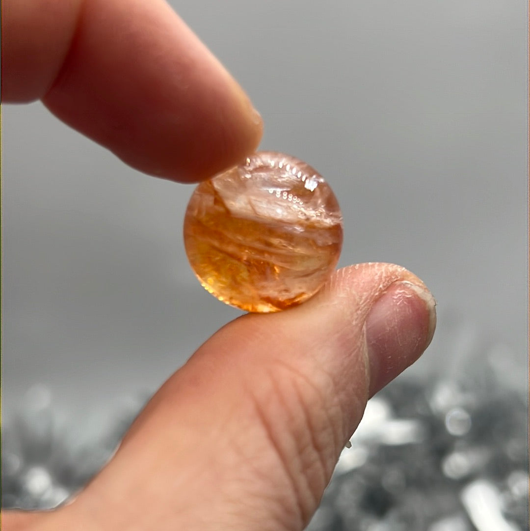 AA Mini Fire Hematoid Quartz Sphere - 16mm