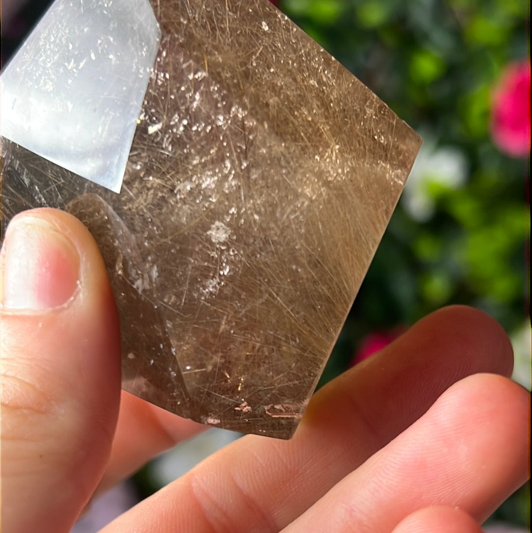 Smoky Rutile Rutilated Quartz Freeform AA Grade