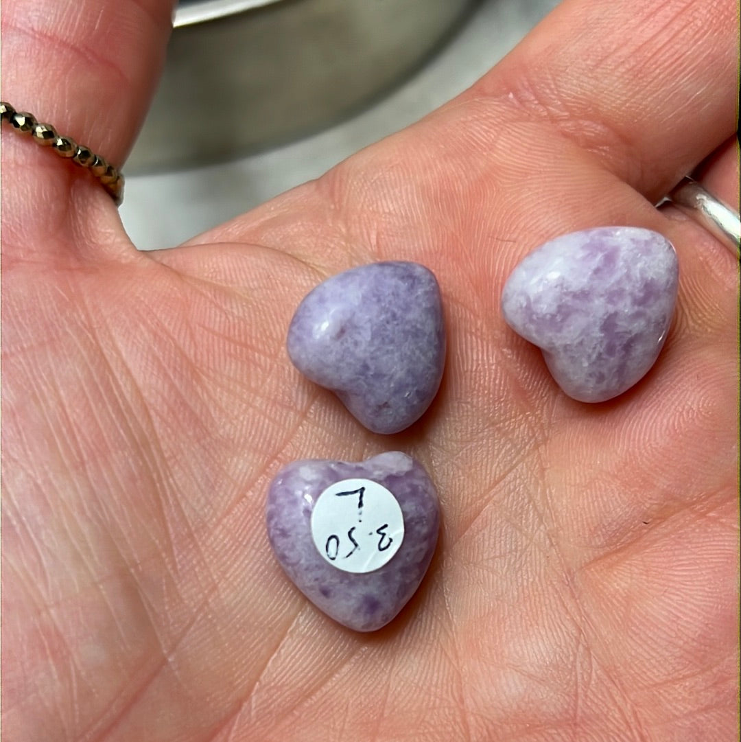 Mini Lepidolite Heart
