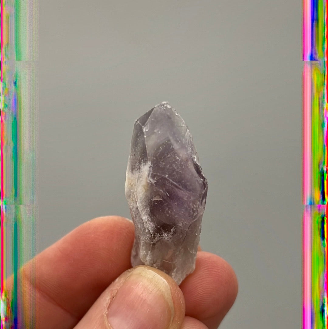 Mini Amethyst Phantom Root Tooth tumble tumblestone