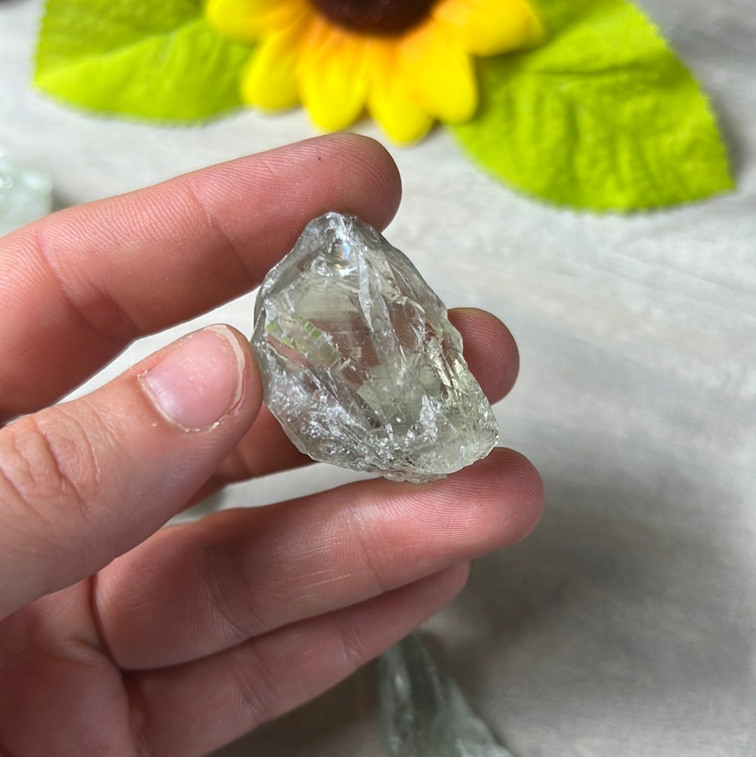 Raw chunk of Prasolite Piece Tumble