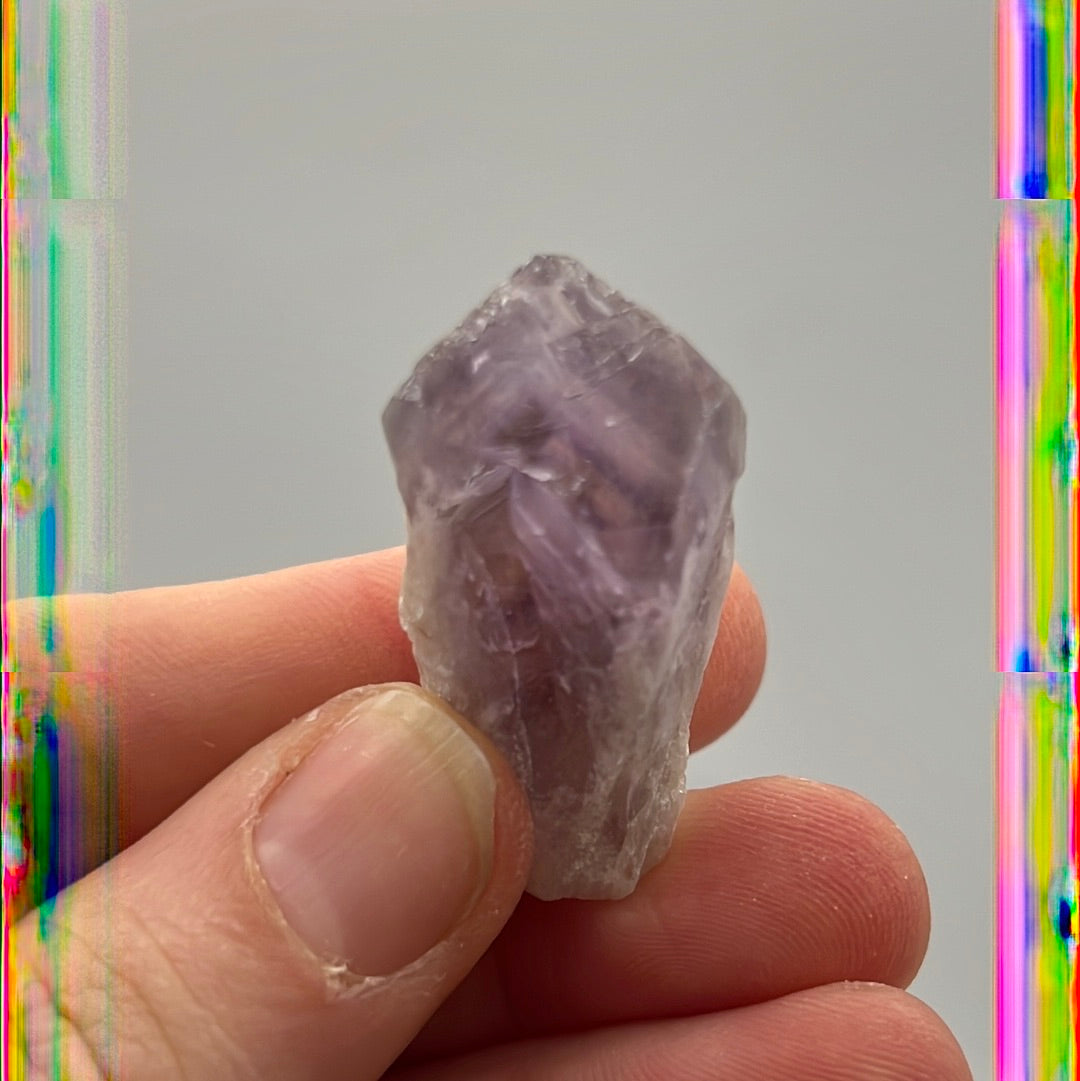 Mini Amethyst Phantom Root Tooth tumble tumblestone