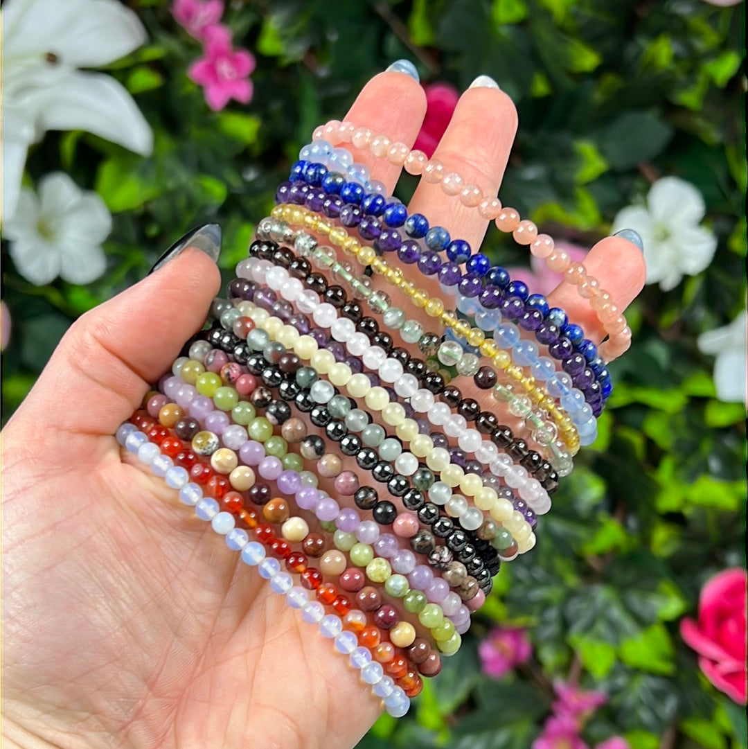 4mm Delicate Bead Bracelet 7” - Standard size