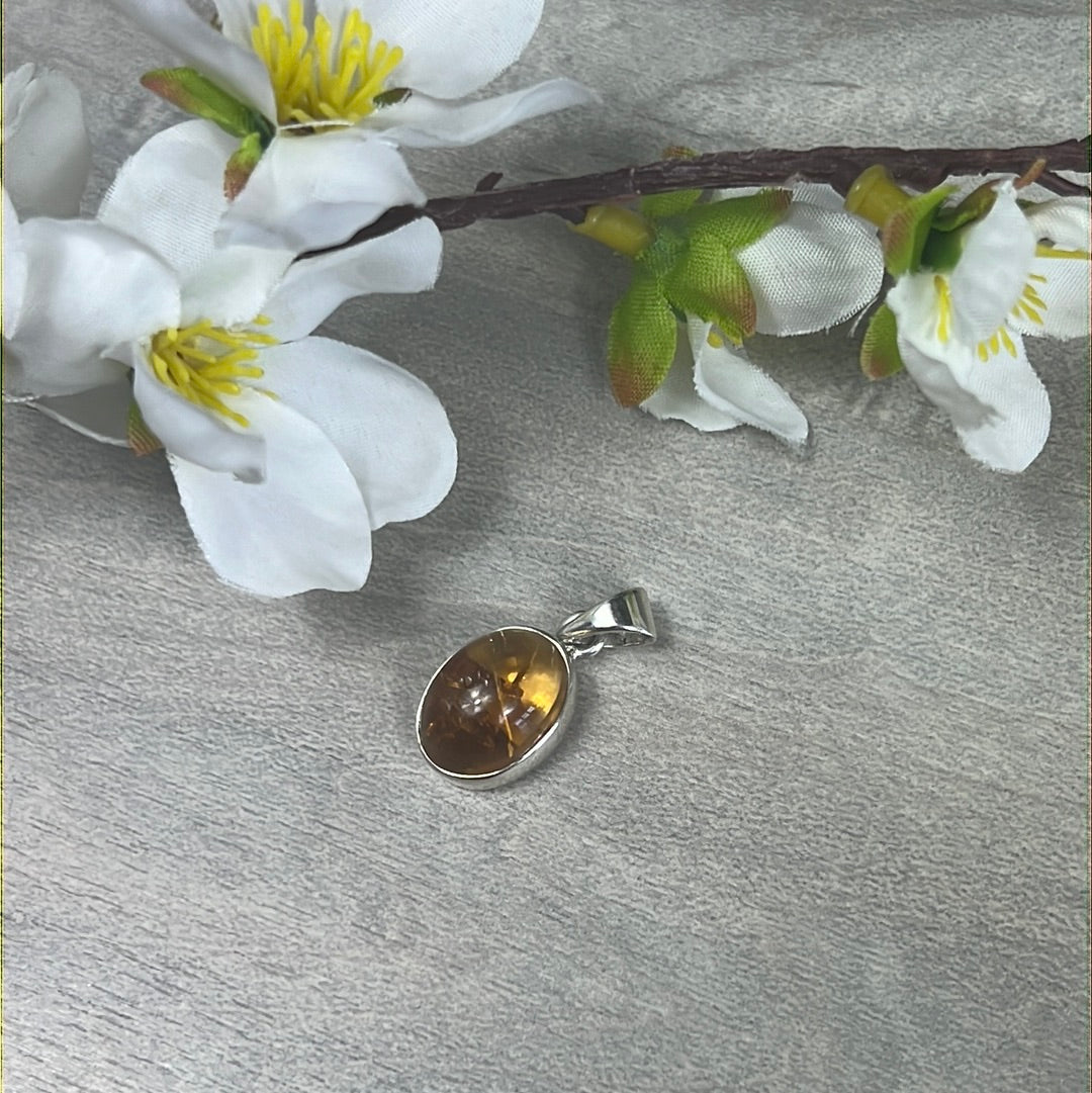 Citrine 925 Sterling Silver Pendant