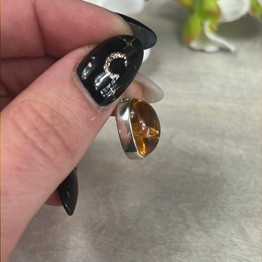 Citrine 925 Sterling Silver Pendant