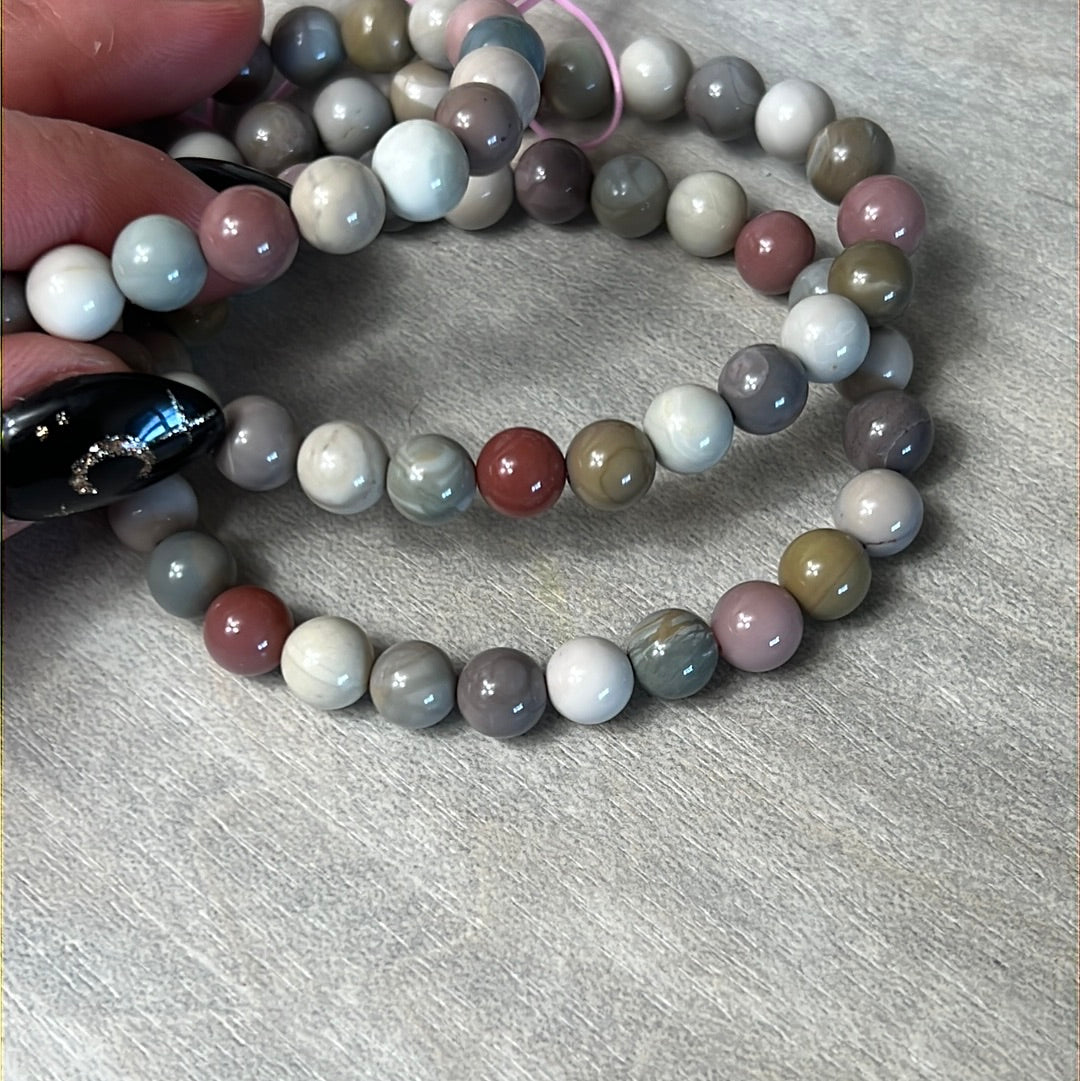 Ashlan Agate Bracelet - 7mm