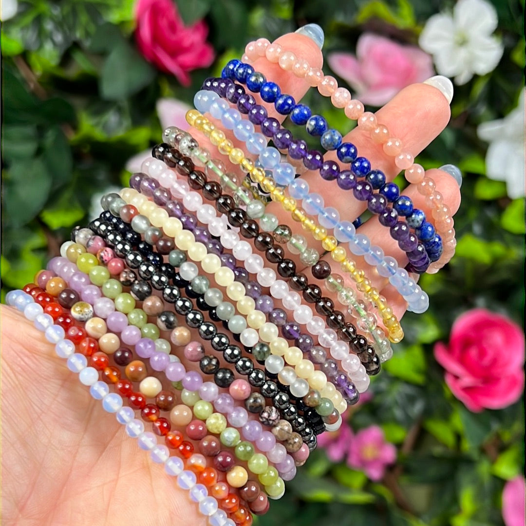 4mm Delicate Bead Bracelet 7” - Standard size