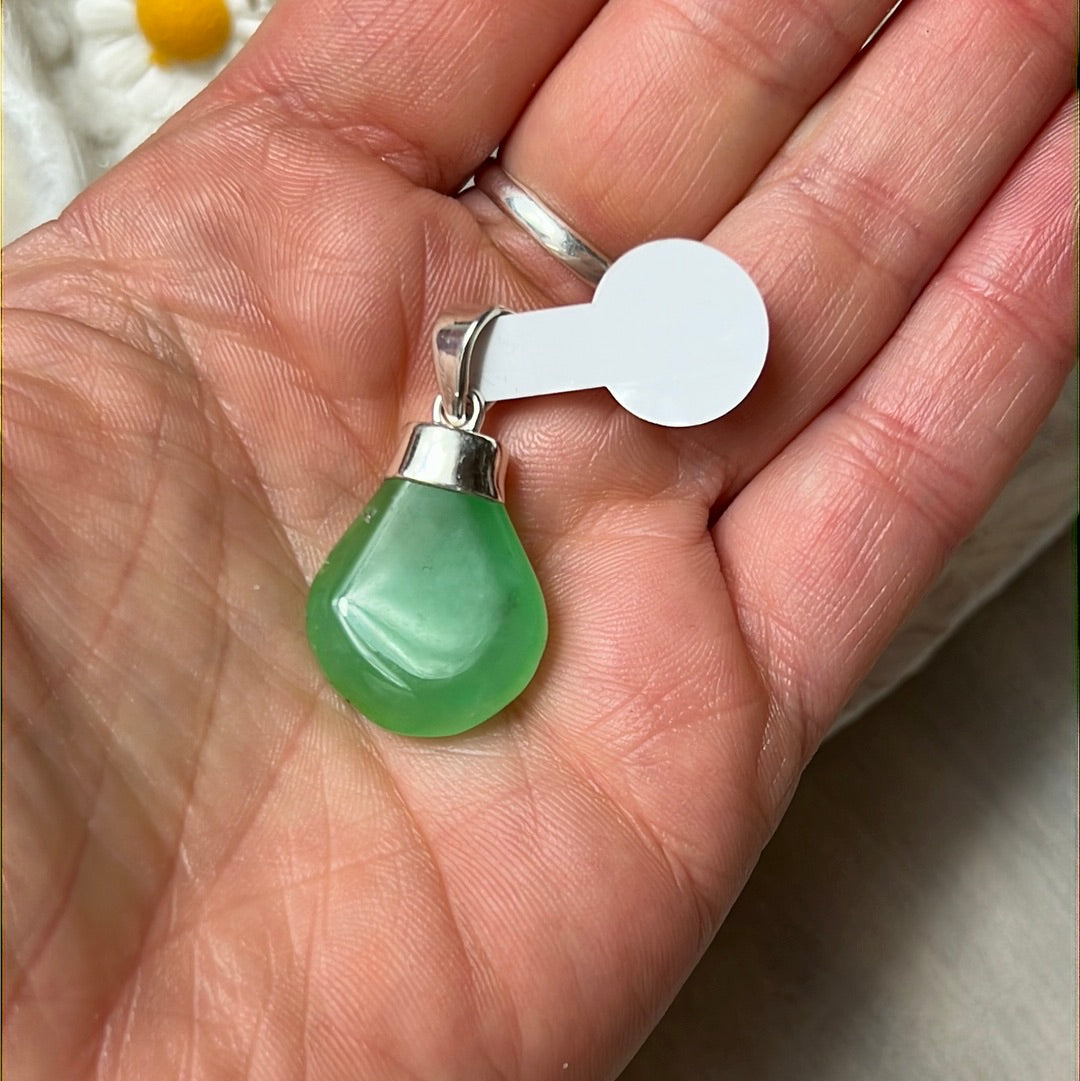 Chrysoprase 925 Sterling Silver Pendant