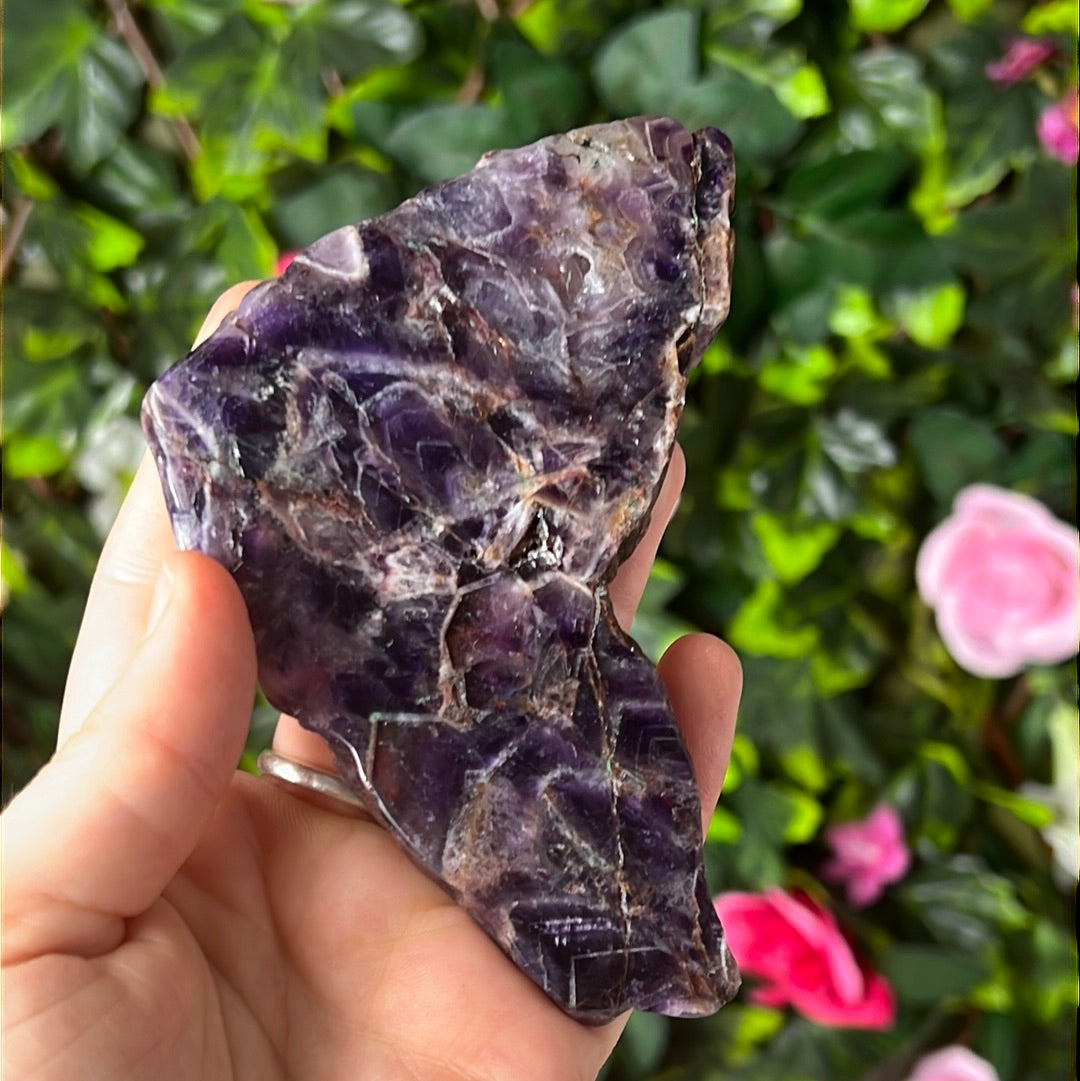 Chevron Amethyst Slab Slice