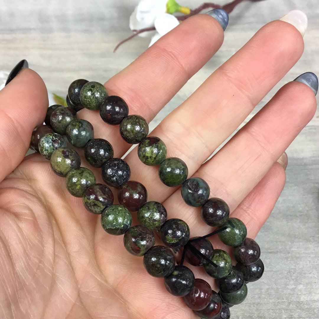 Dragons Blood Jasper - 8mm Bead Bracelet