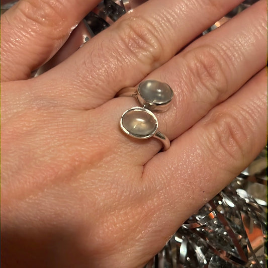 Prehnite 925 Silver Ring -  Size M