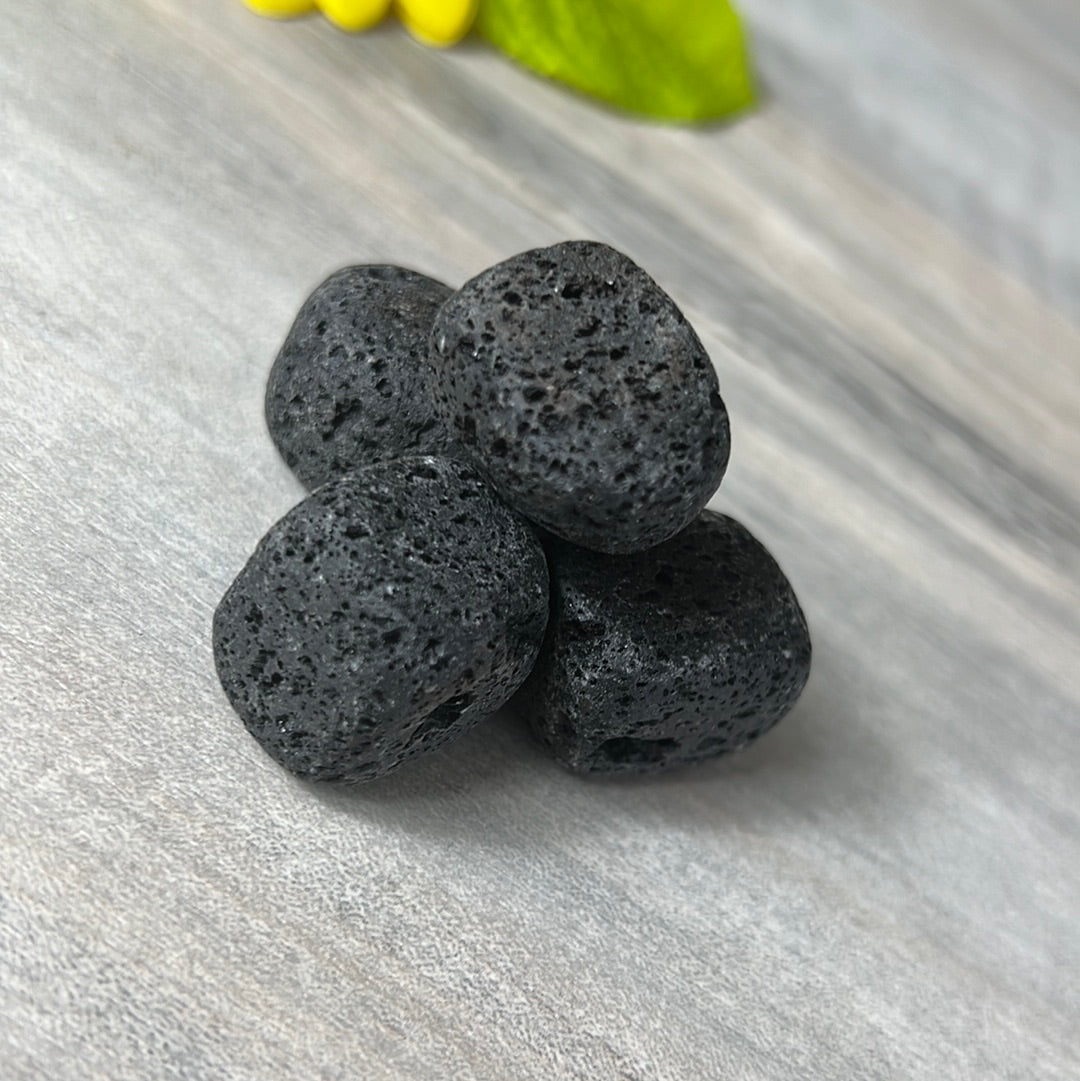 Black Lava Stone - tumble tumblestone