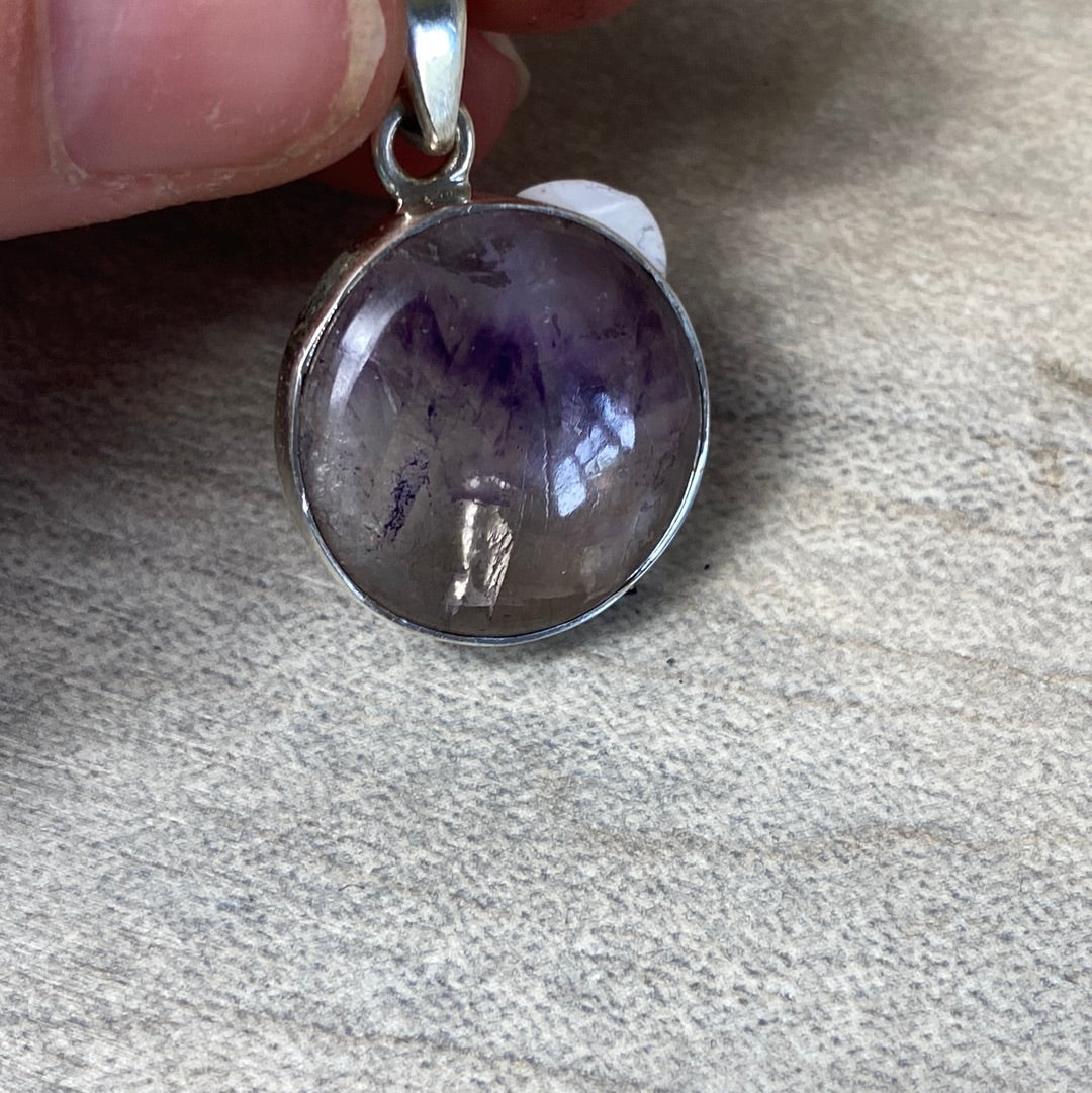 Blue John UK Fluorite Pendant 925 Silver