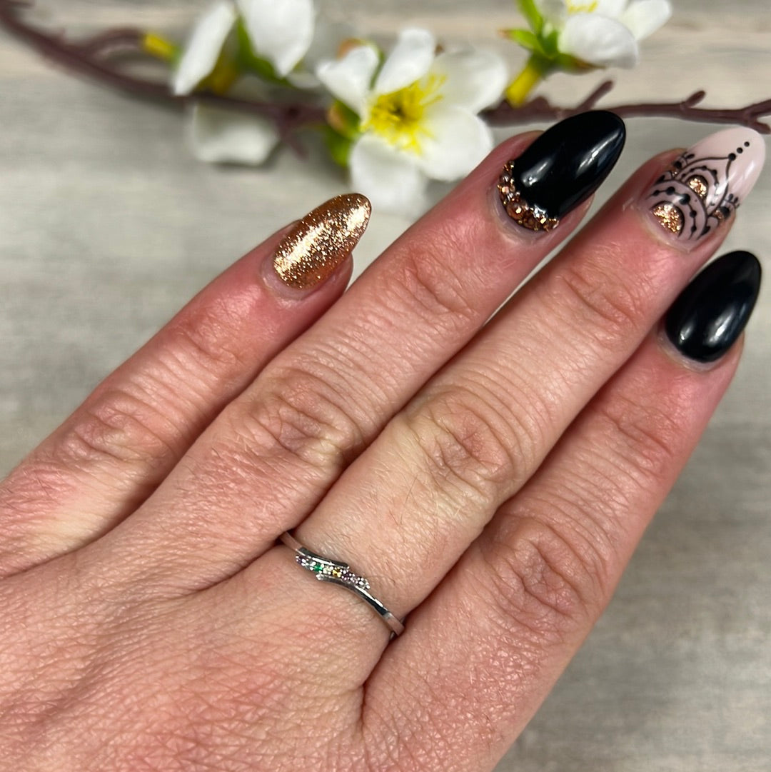 Multi Mix 925 Silver Ring - Size L 1/2