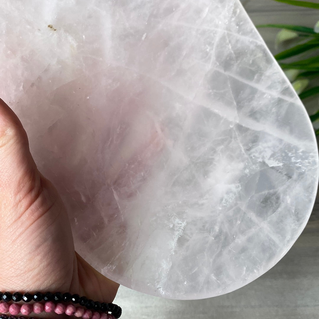 XL Rose Quartz Luxury Charging Dish Bowl - Platter