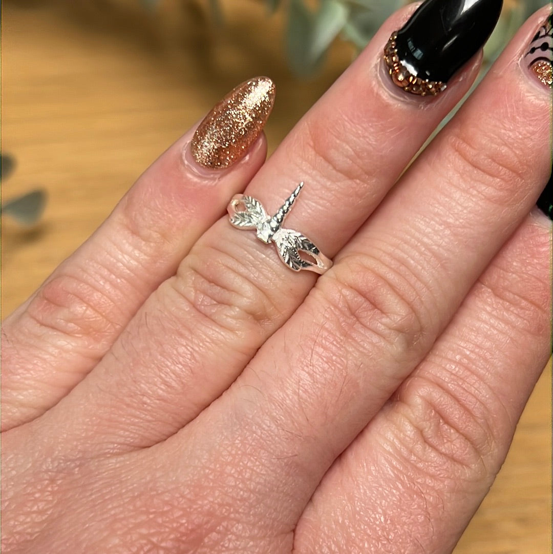 Dragonfly - Mini Iddy Diddy - ( child / toe ) Adjustable 925 Ring