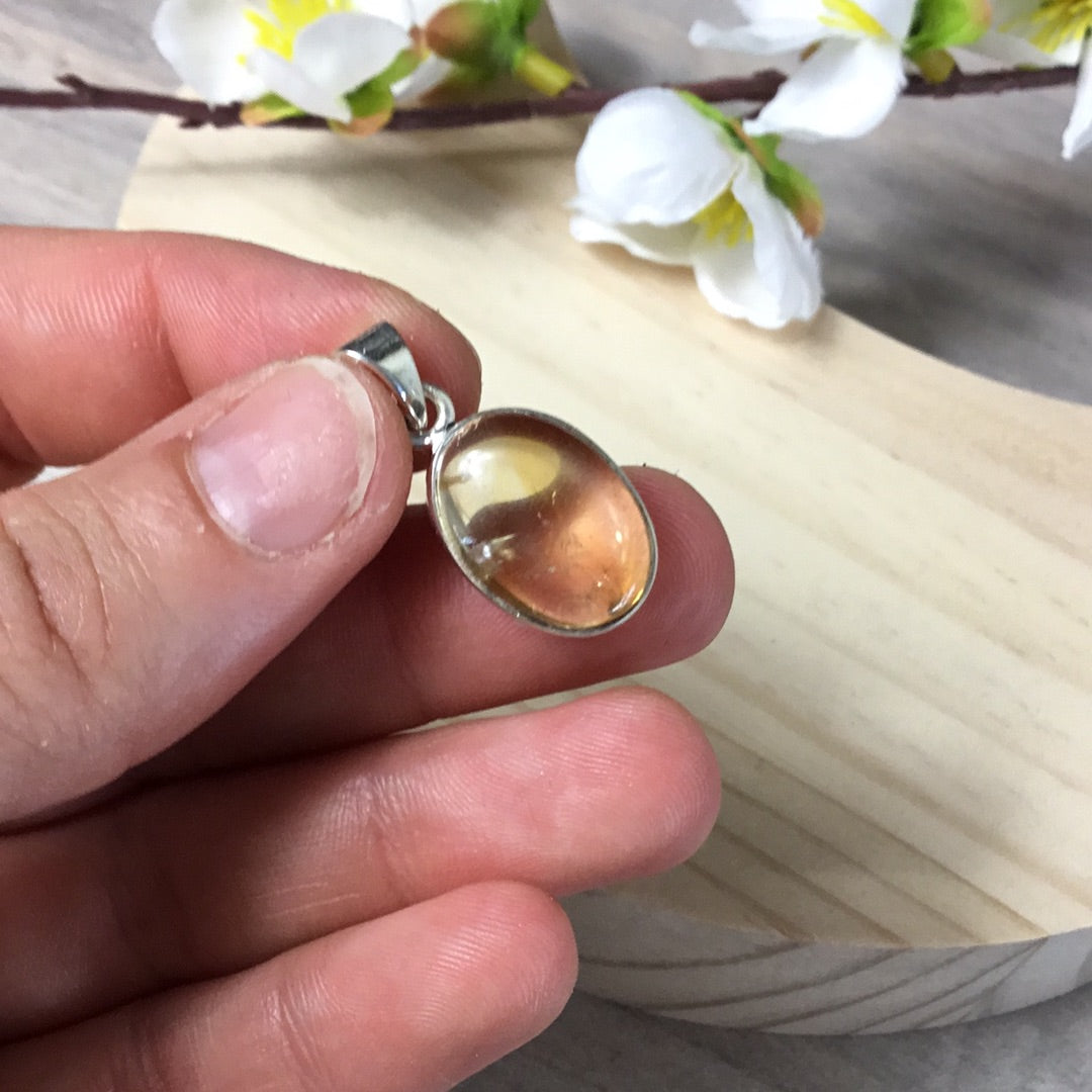 Citrine 925 Sterling Silver Pendant