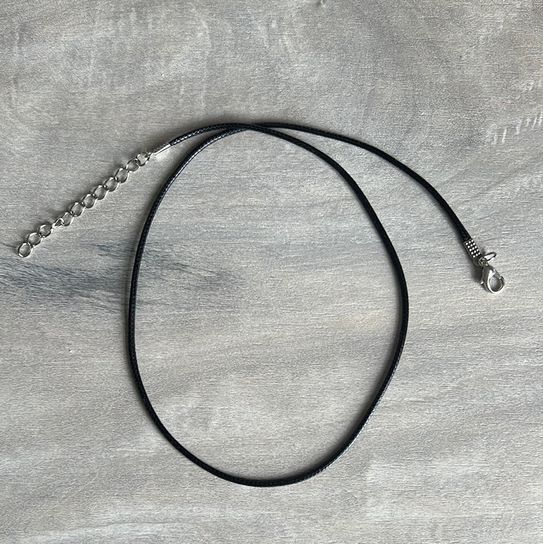 Black wax cord necklace chain