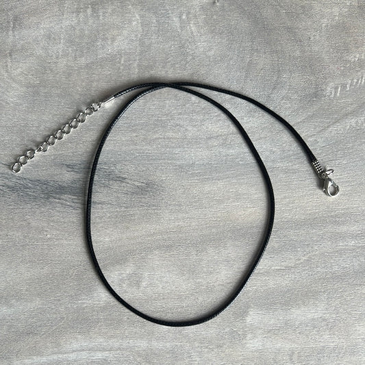 Black wax cord necklace chain