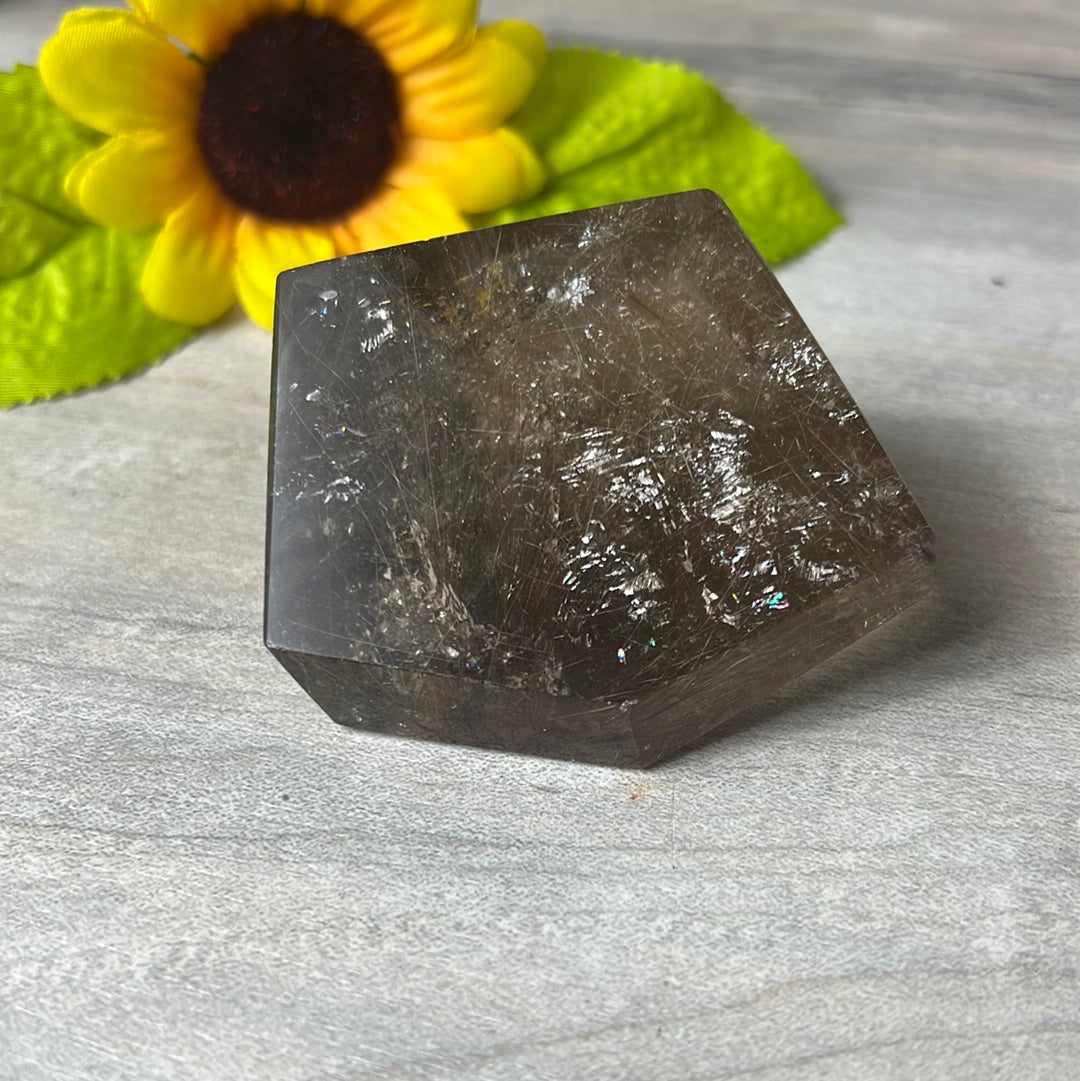 Smoky Rutile Rutilated Quartz Freeform AA Grade