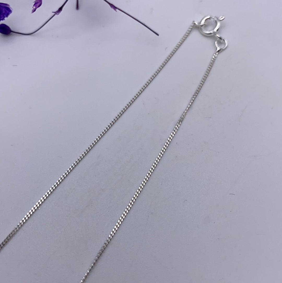 Curb 0.9mm Chain - Sterling Silver 925