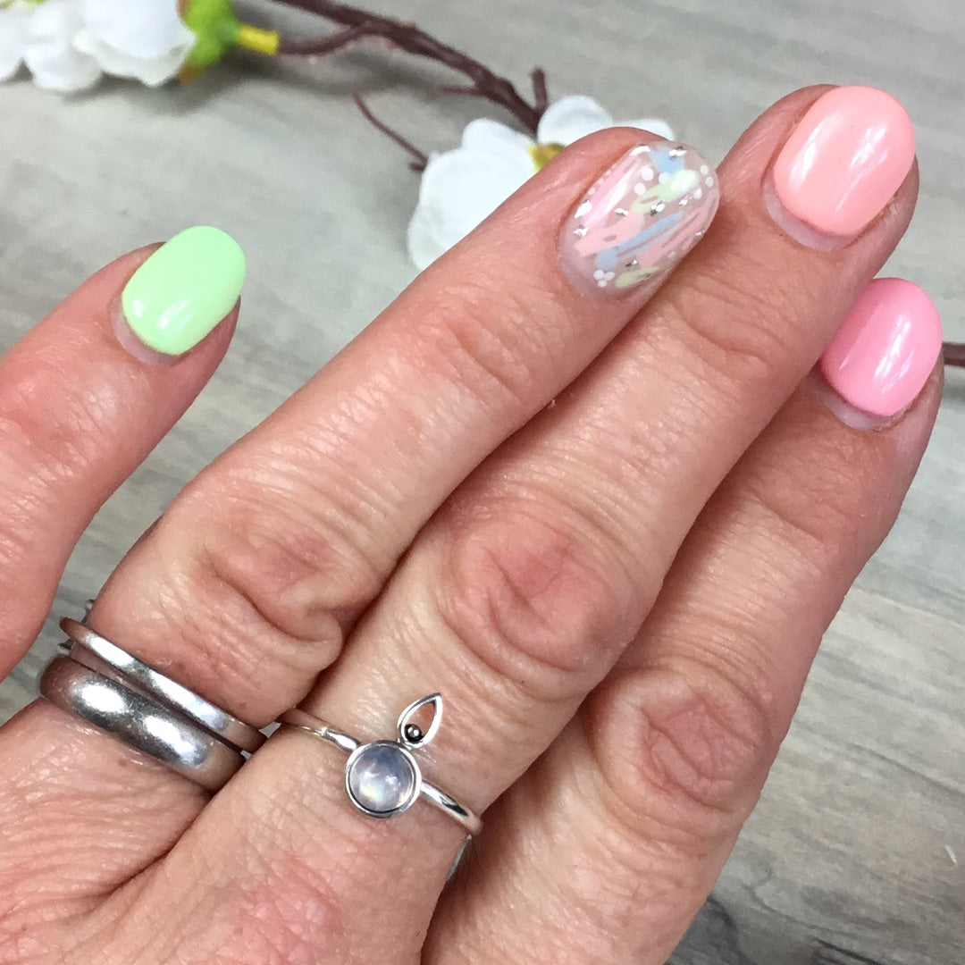 Goddess Moonstone Ring - 925 Sterling Silver