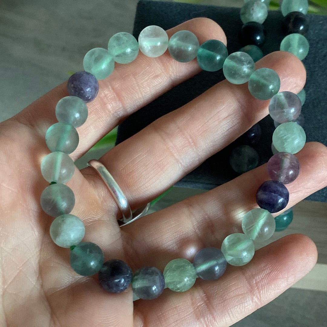 Fluorite - 8mm Bead Bracelet
