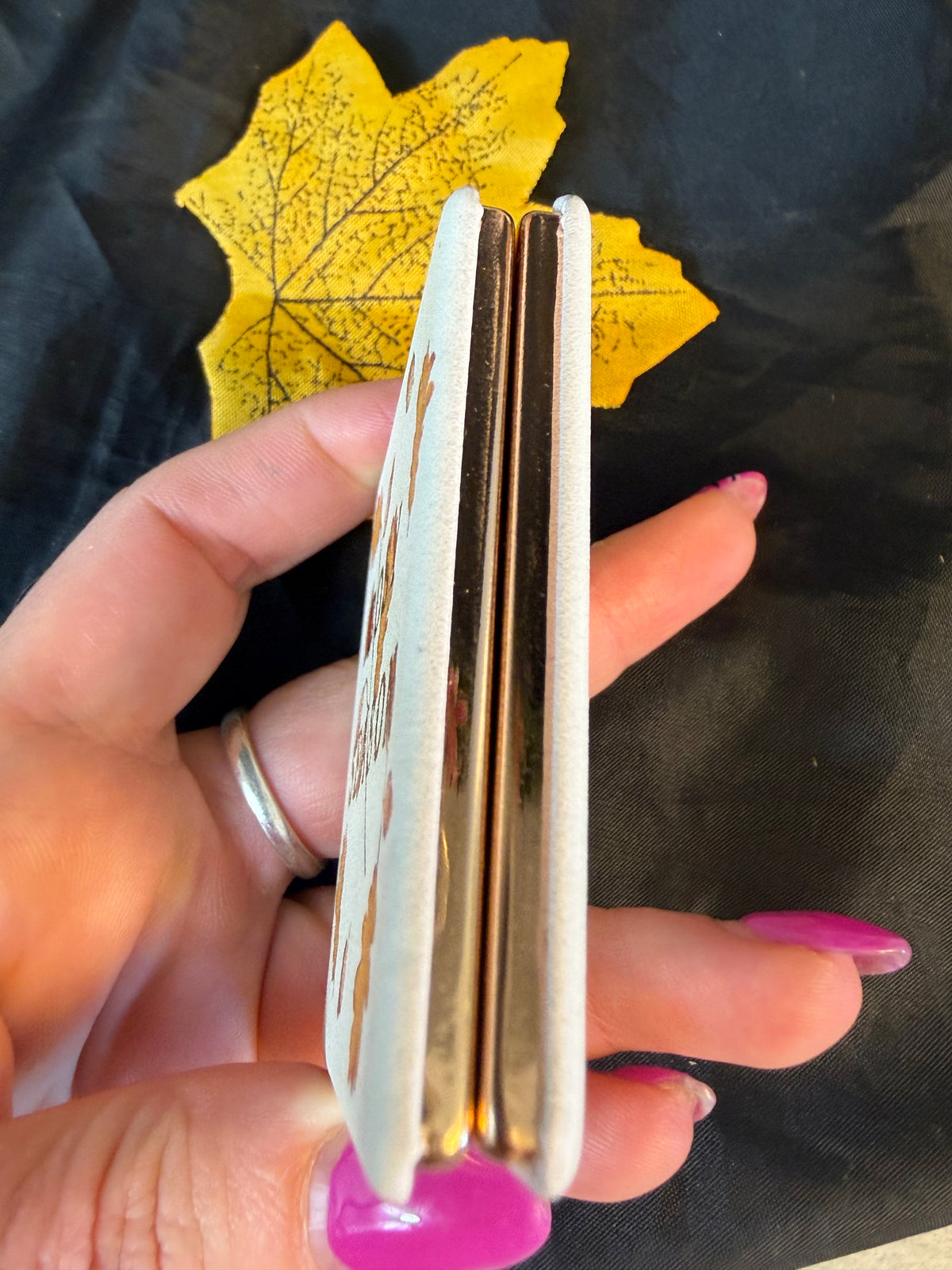 Autumn pocket vanity mirror