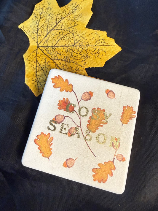 Autumn pocket vanity mirror
