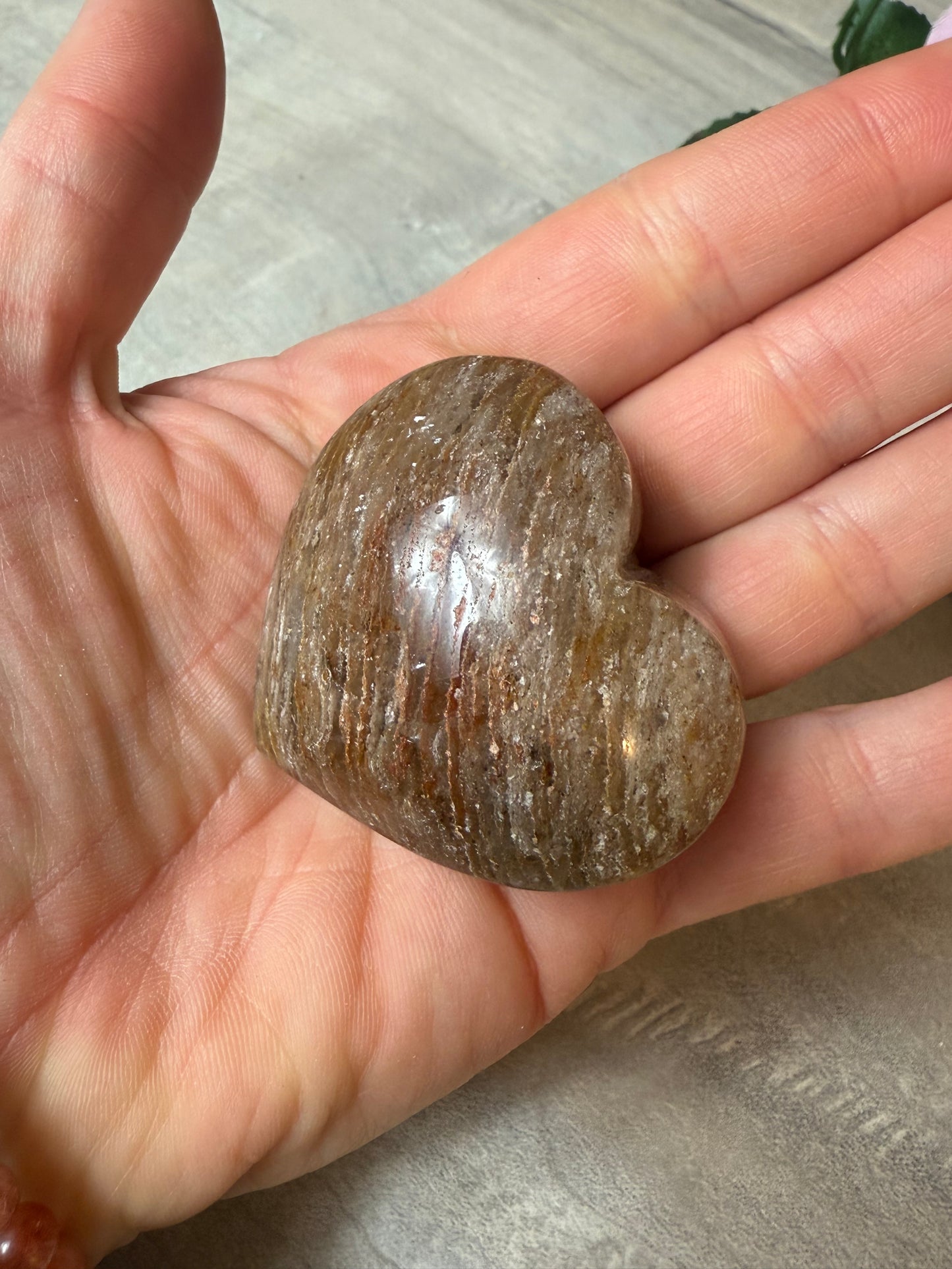 Thousand Layer Garden Quartz Heart