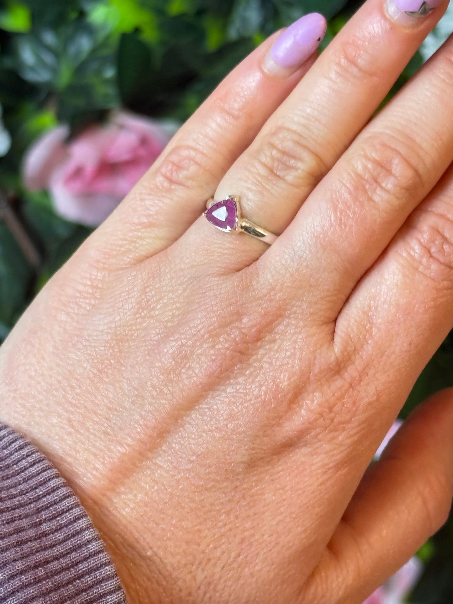 Ruby 925 Silver Ring - Size M