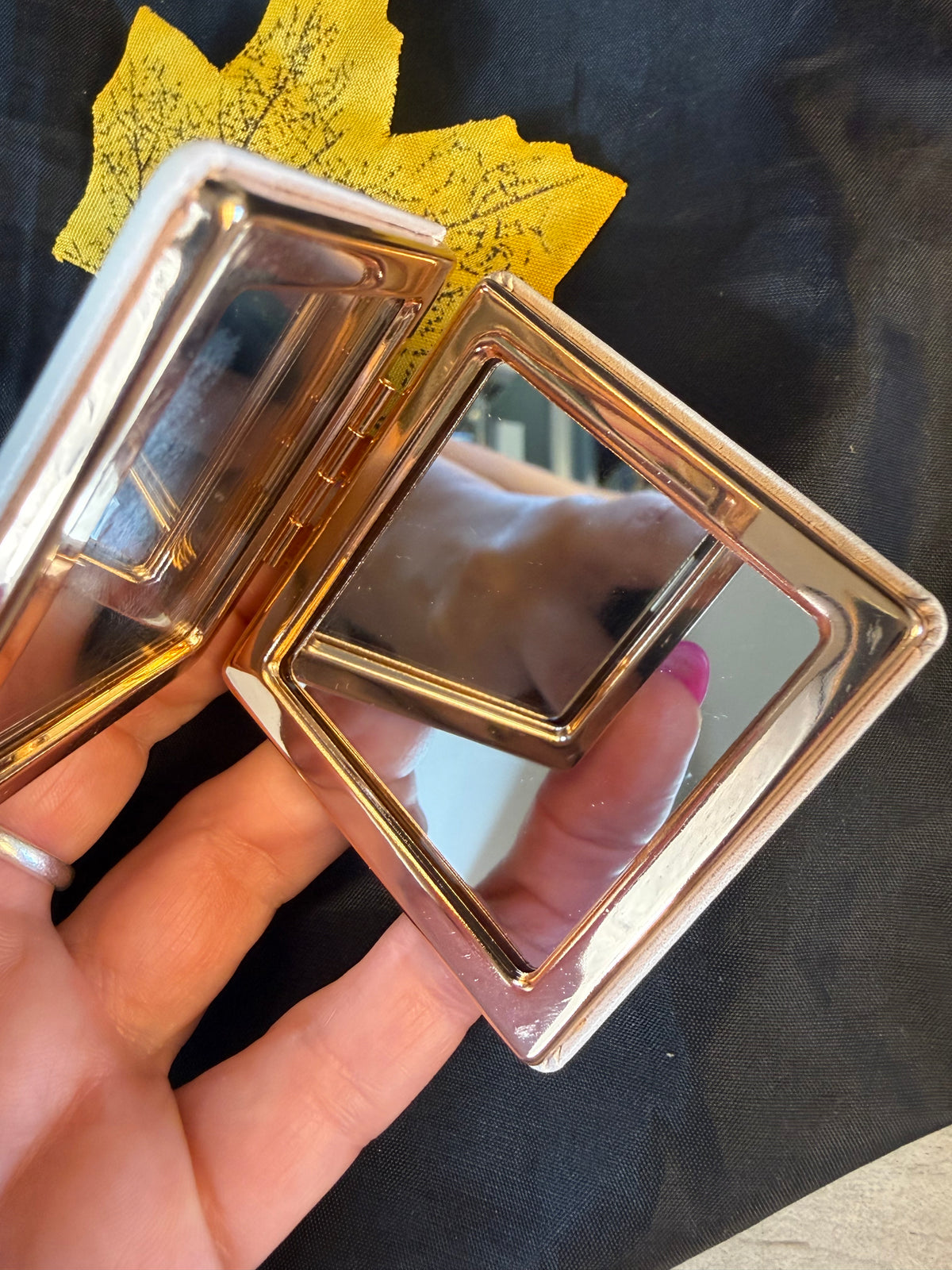 Autumn pocket vanity mirror