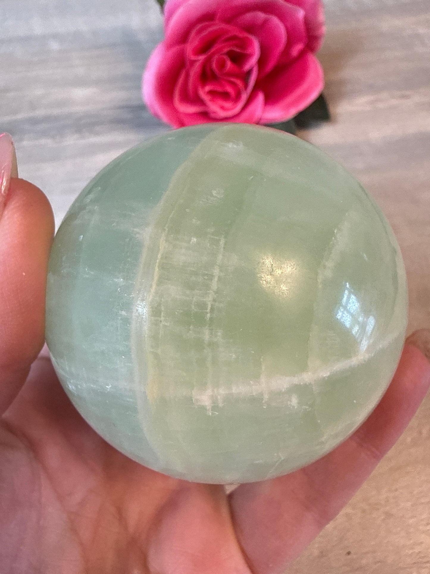 Pistachio Calcite Sphere