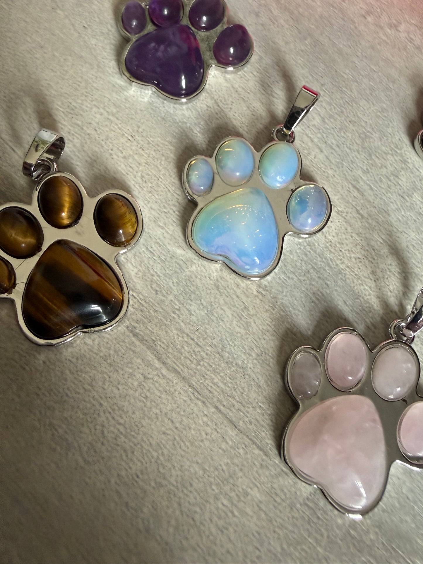 Paw Pendant - Silver plated - grief loss memorial