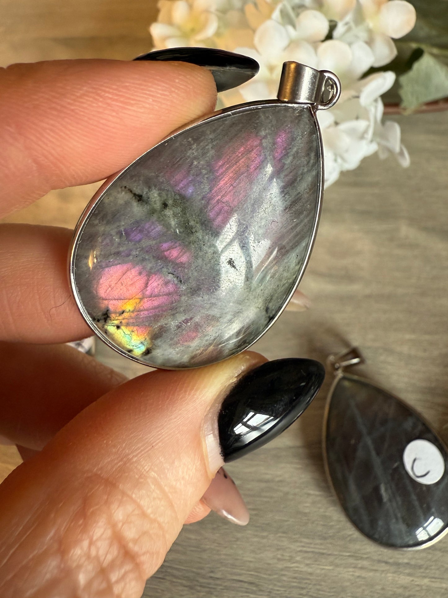 Lab Labradorite Pendant / keying